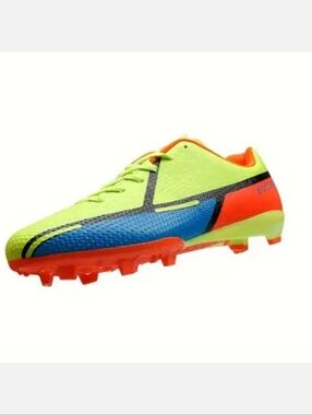 Kids Soccer Cleats - Neon Yellow Green Blue and Orange 6
